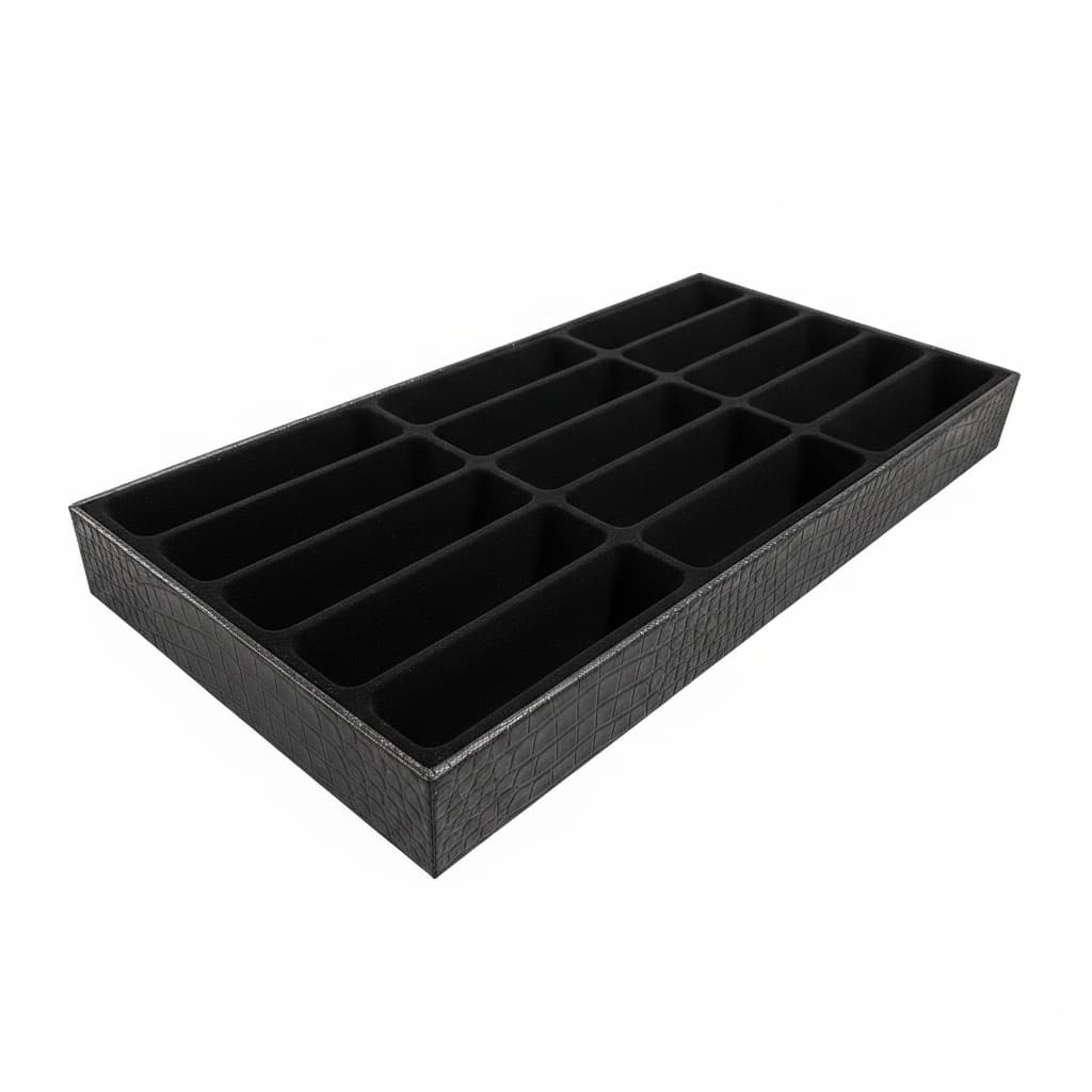 Bandeja Organizadora para 15  Óculos Preto com Interno Aveludado PRETO