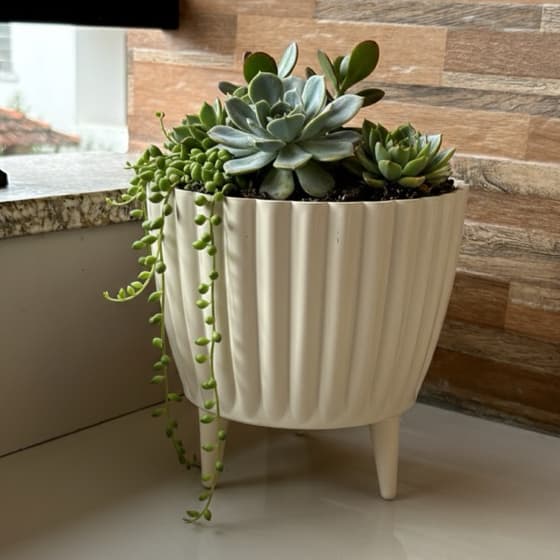 Vaso Cachepot Mini Squash Decorativo para Plantas e Flores N3 17x16