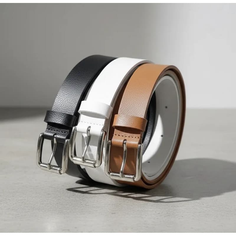 Cinto com Fivela Prateada Elegante Moderno Estiloso nos tamanhos INFANTIL e ADULTO