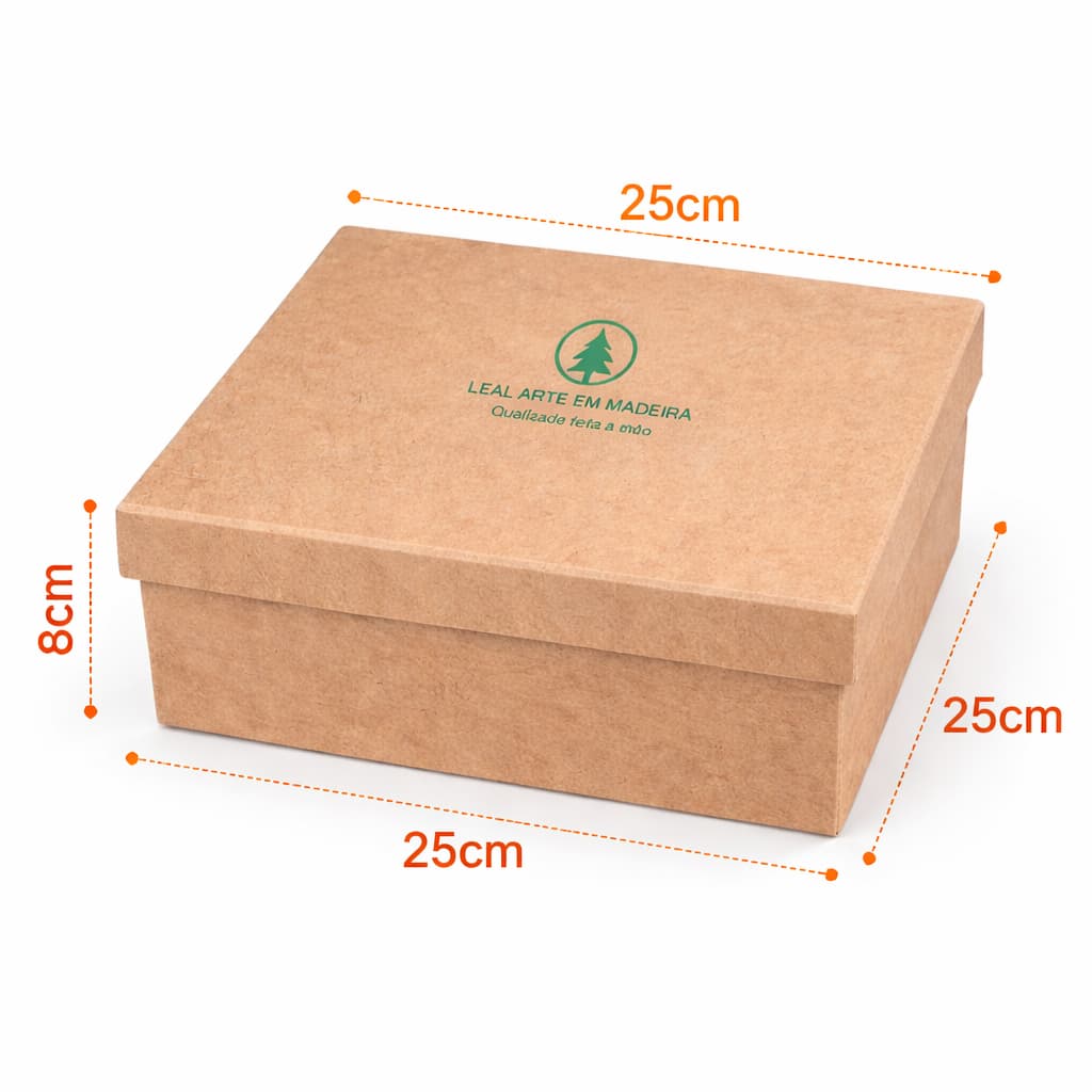 Caixa 25x25x8 MDF Cru Lembrancinha Casamento Aniversário