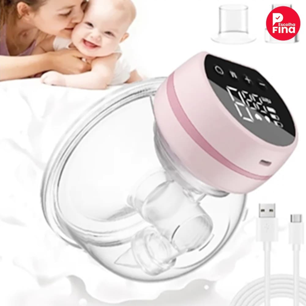 Extrator Leite Materno Bomba Elétrica Portátil Recarregável Amamentação Leite