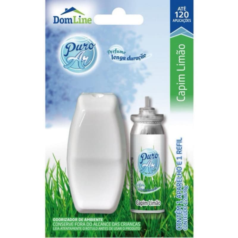 Odorizador de Ambiente Automático DomLine Puro Ar – Spray Refil 250ml Longa Duração até 120 Aplicações