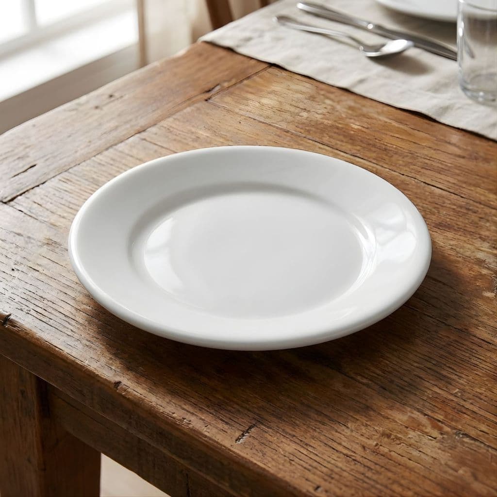 Kit 6, 12 ou 18 prato de sobremesa branco, bolo, cerâmica, sofisticado, alta qualidade, elegante