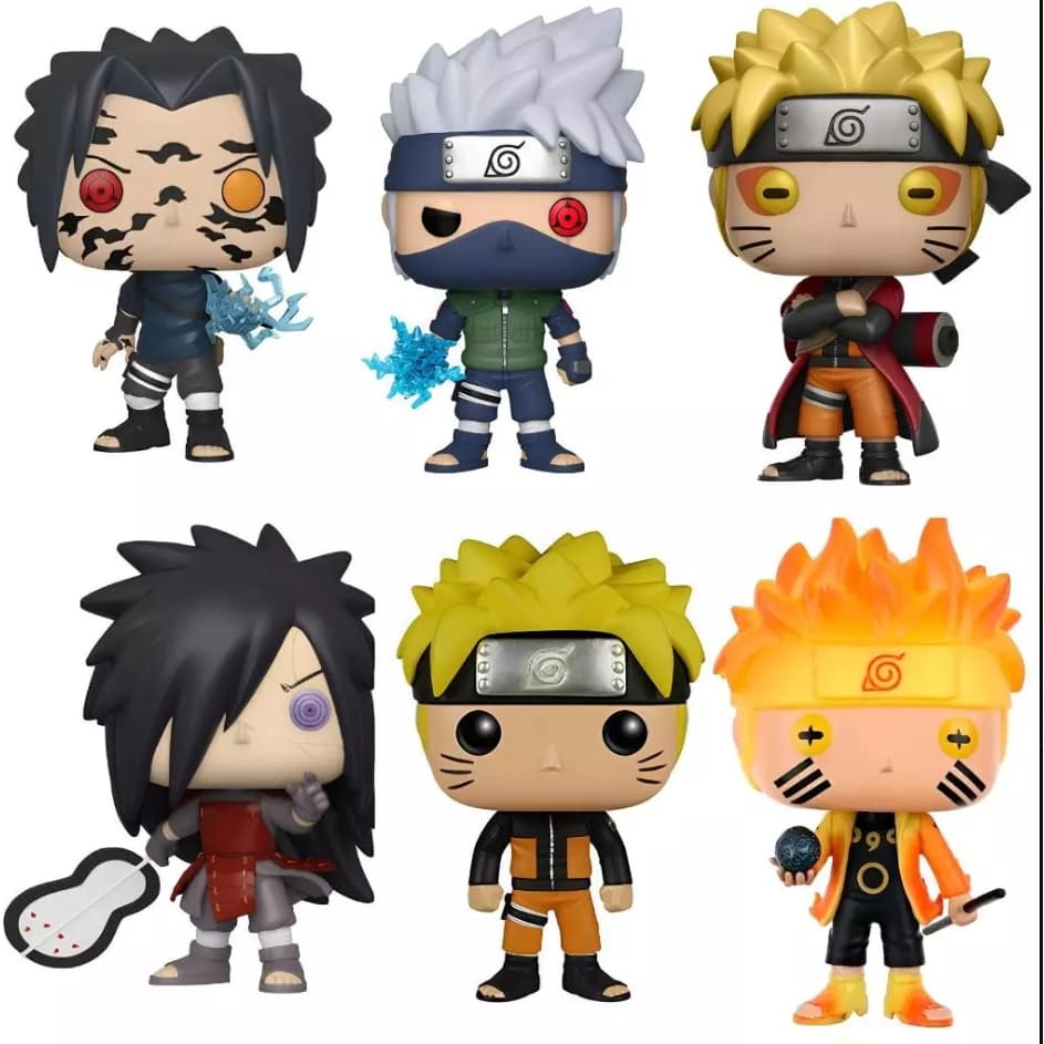 Bonecos Colecionaveis Naruto Shippuden - Naruto,Sasuke,Kakashi,Minato,Gaara,Tobi,Madara,Itachi