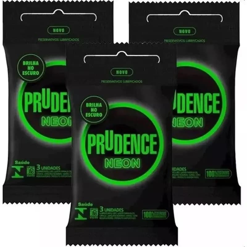 9 Preservativos Camisinhas Neon Brilha No Escuro Prudence