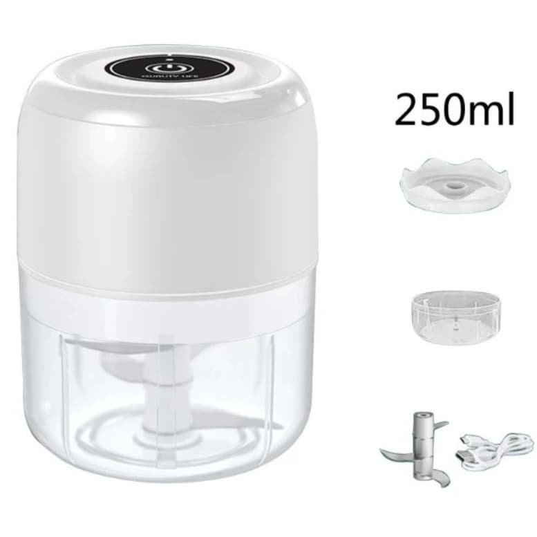INLIS ANA Moedor Alho Elétrico 250ml Sem Fio Cortador De Legumes Triturador De Alimentos Cozinha