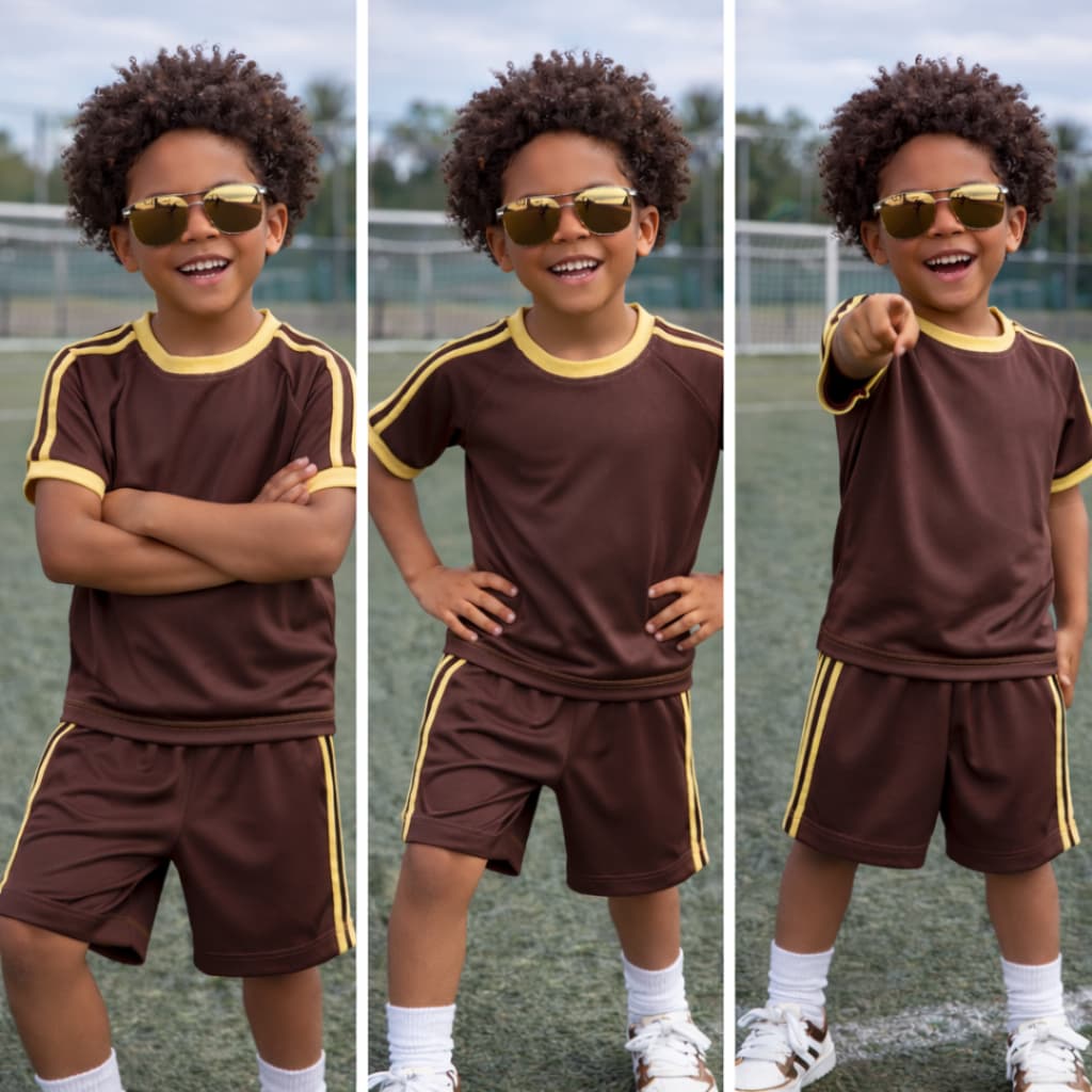 Conjuntos Infantil Unissex Dry Fit Camisas e Shorts Estilosos Conforto Garantido No Verão