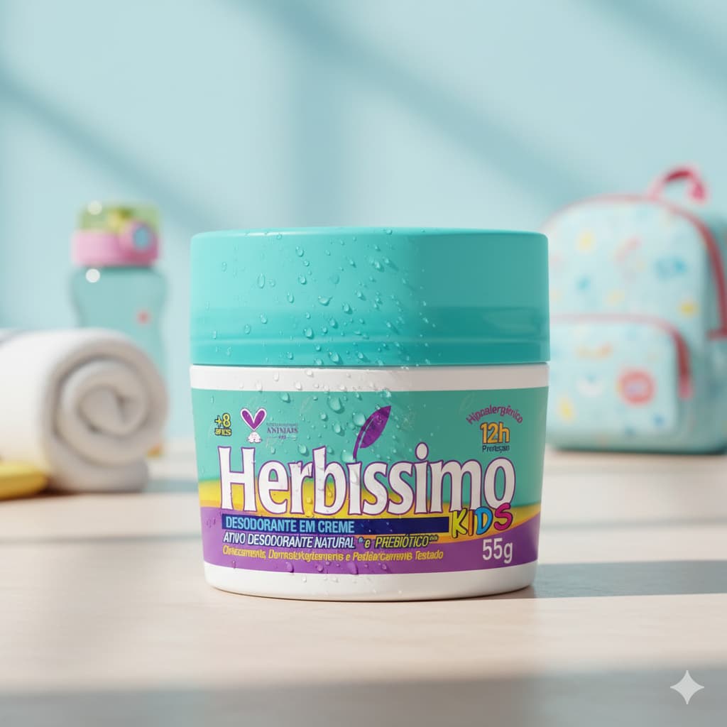 Desodorante Creme Antitranspirante Herbíssimo Kids 55g
