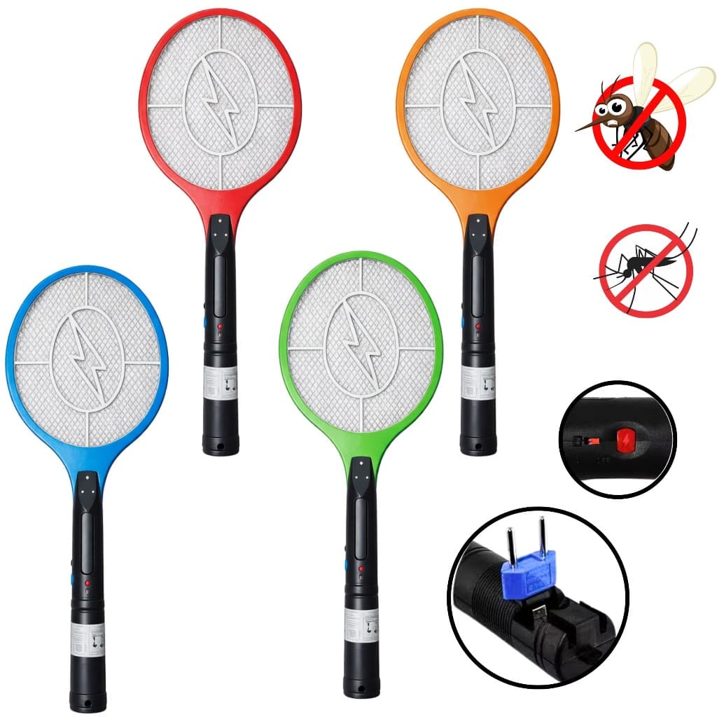 Kit Raquete Elétrica 1, 2 ou 3 Raquete Elétrica Bivolt Recarregável