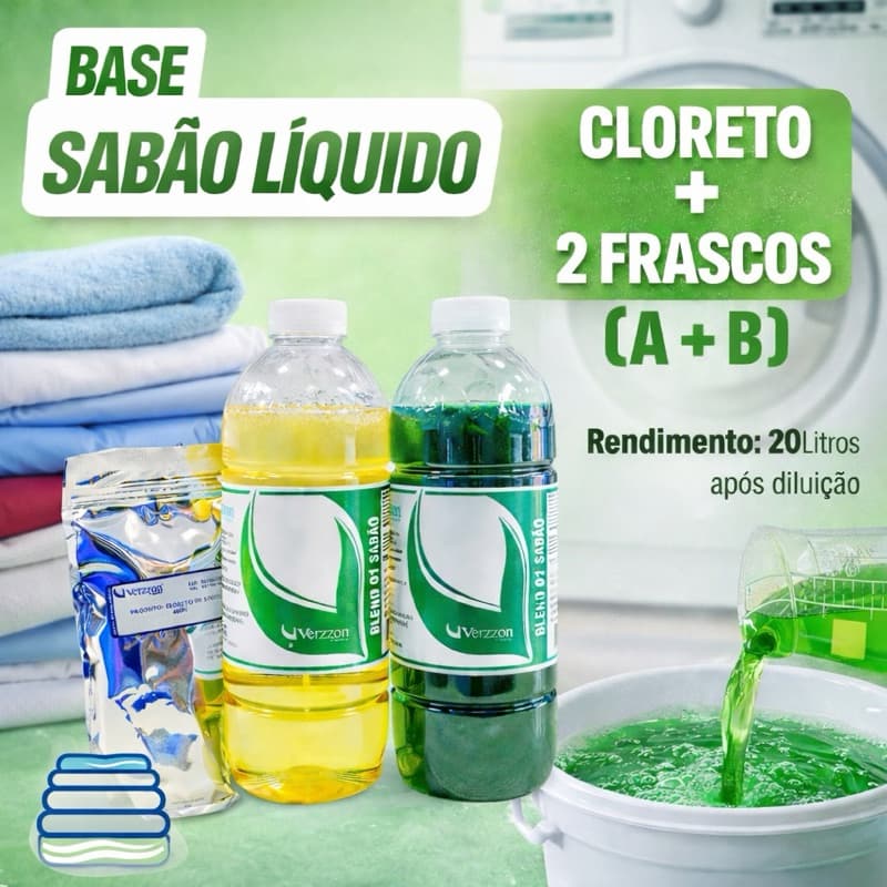 Base Concentrada Sabao Liquido Power Fresh premium 20L Verzzon