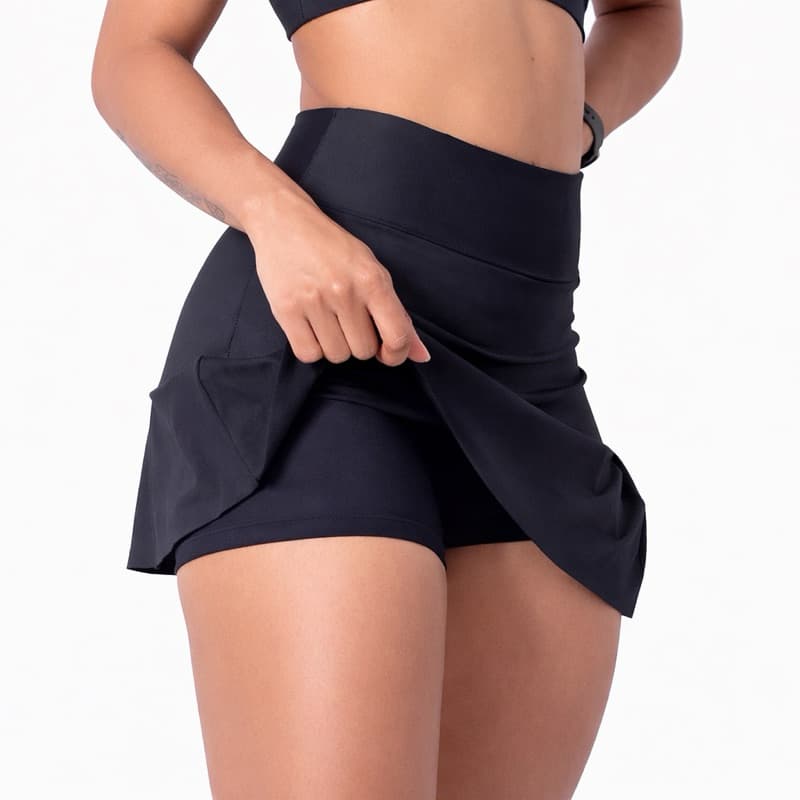 Shorts Saia Feminino Suplex Cintura Alta Fitness Academia Corrida