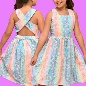 Vestido  Infantil Menina Junino Xadrez luxo Estampado Festa Floral Alegre