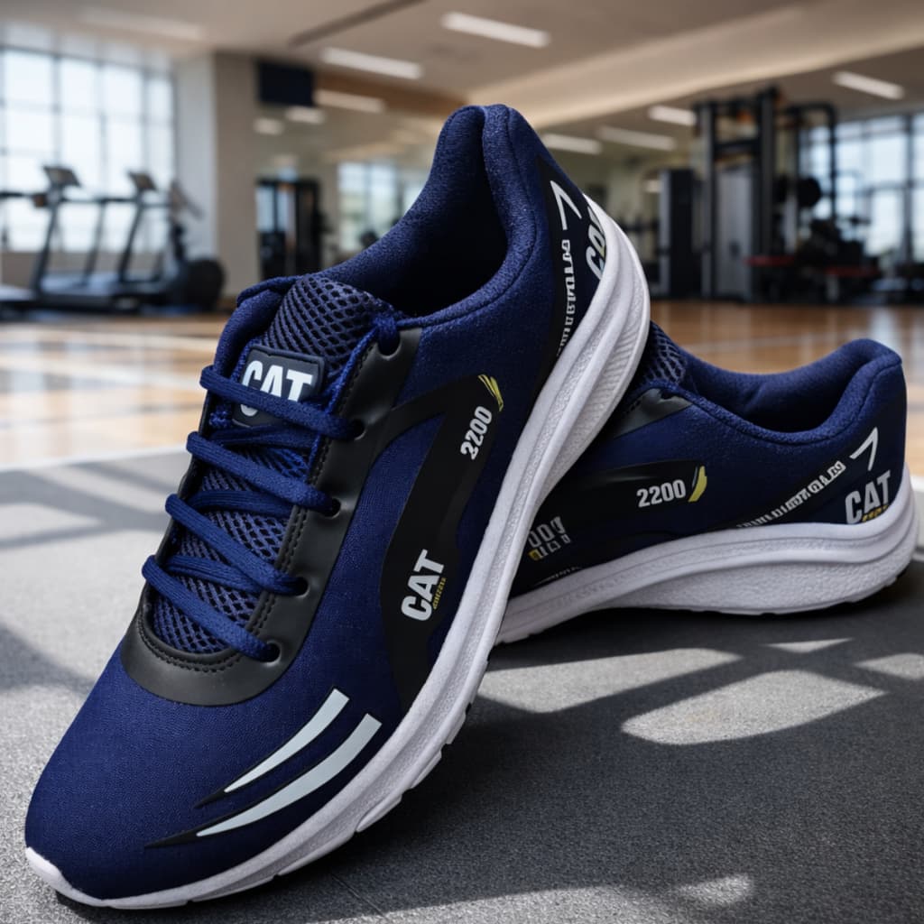 Tênis Esportivo C4T Preto Amarelo Leve Confortável Academia Performance