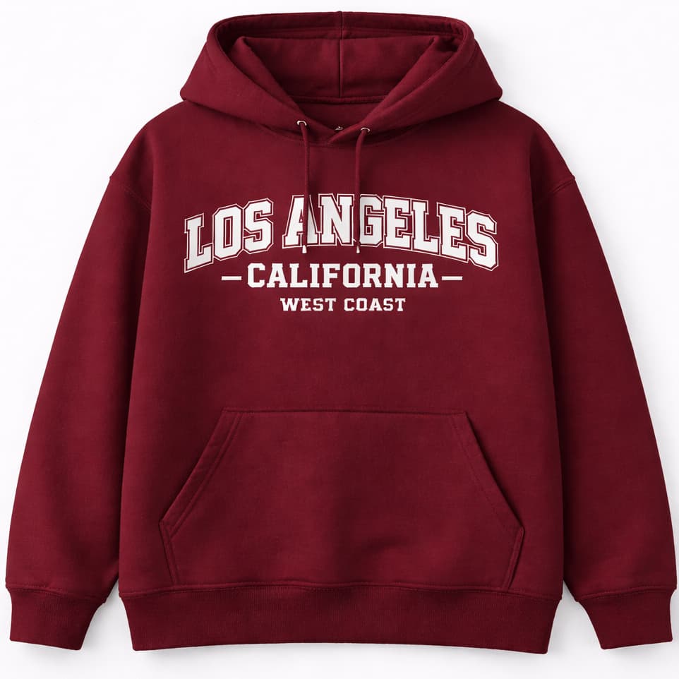 Moletom Los Angeles California Masculino – Casaco com Capuz Estilo College Inverno
