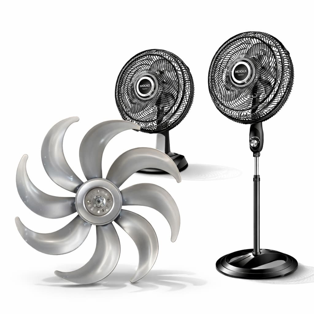 HELICE PRATA VENTILADOR WAP FLOW MONDIAL 40CM 8P ORIGINAL VTX-40-8P