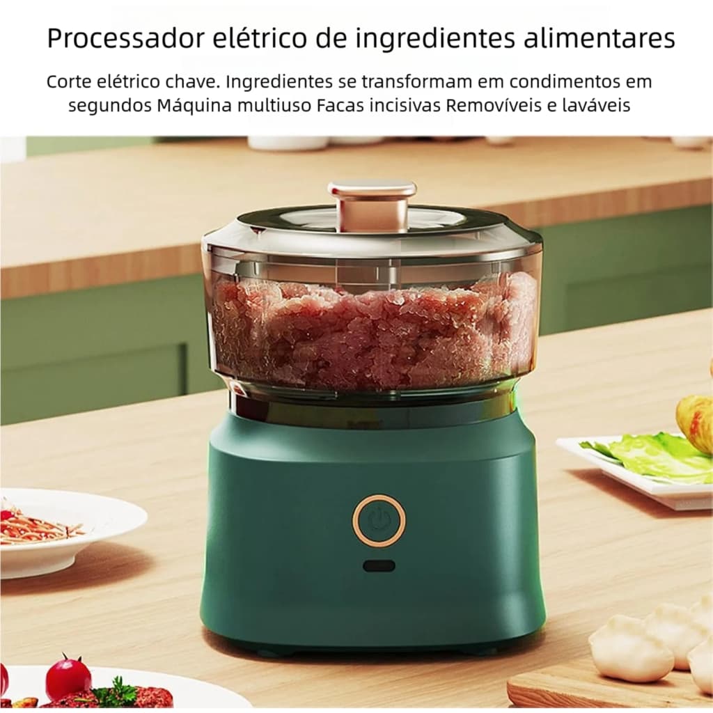 Moedor de Carne Elétrico Multifuncional 350ml - Facilite Suas Refeições