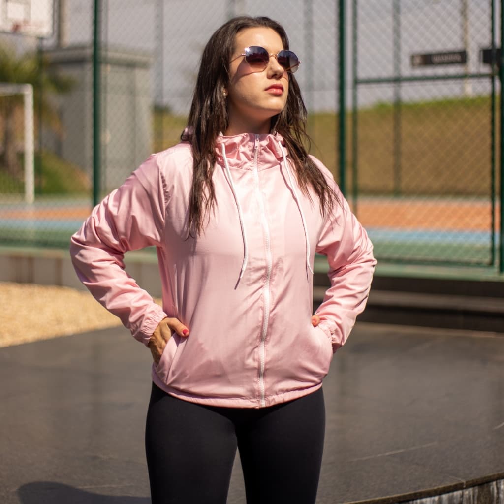 Jaqueta Corta Vento feminina Resistente Água 100% forrada Ultra-leve Esportiva