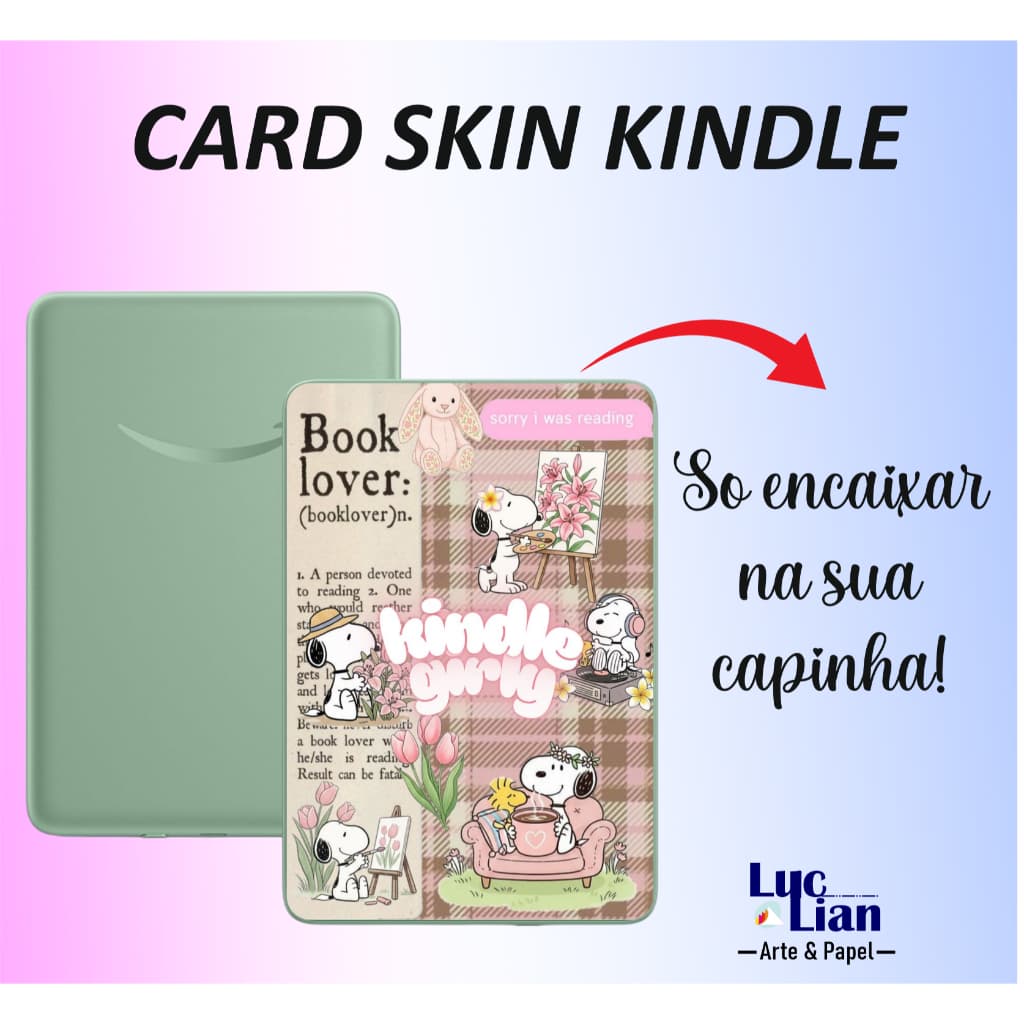 Card Skin para Kindle Holográfico - Snoopy