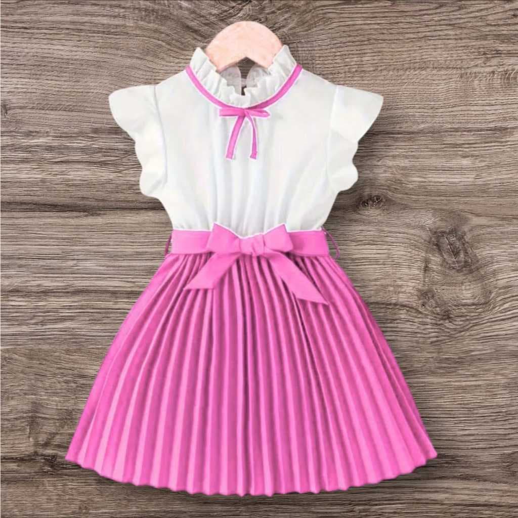 Vestido plissado infantil e juvenil para lindas princesas