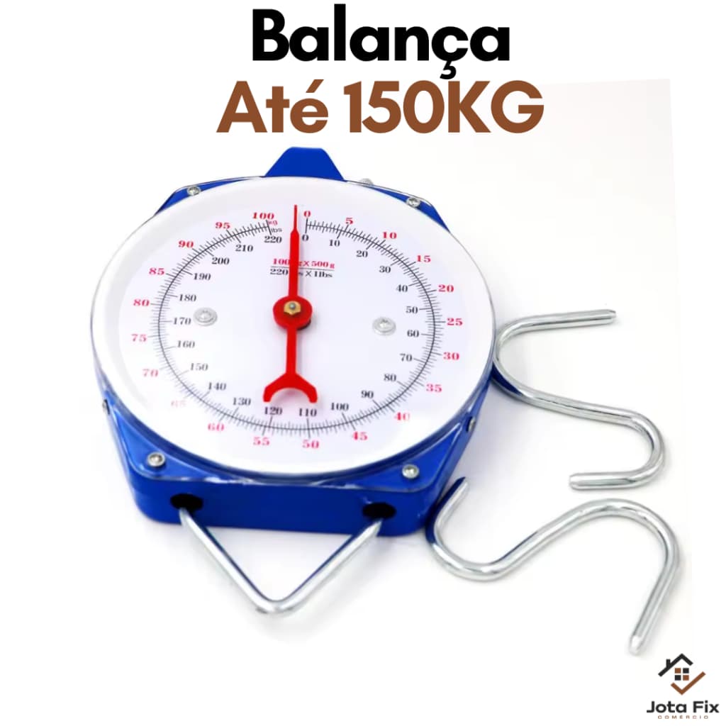 Balança Suspensa com Gancho 150 Kg Manual tipo Relógio Pesca Carne Carga Analogica com Ponteiro