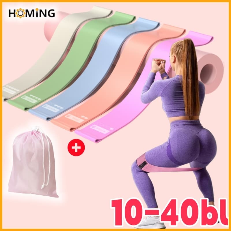 Kit 5/10 Faixa Elastica para Exercicio de Resistencia Silicone 100% para Yoga Pilates Treino Academia Entrega Rapido