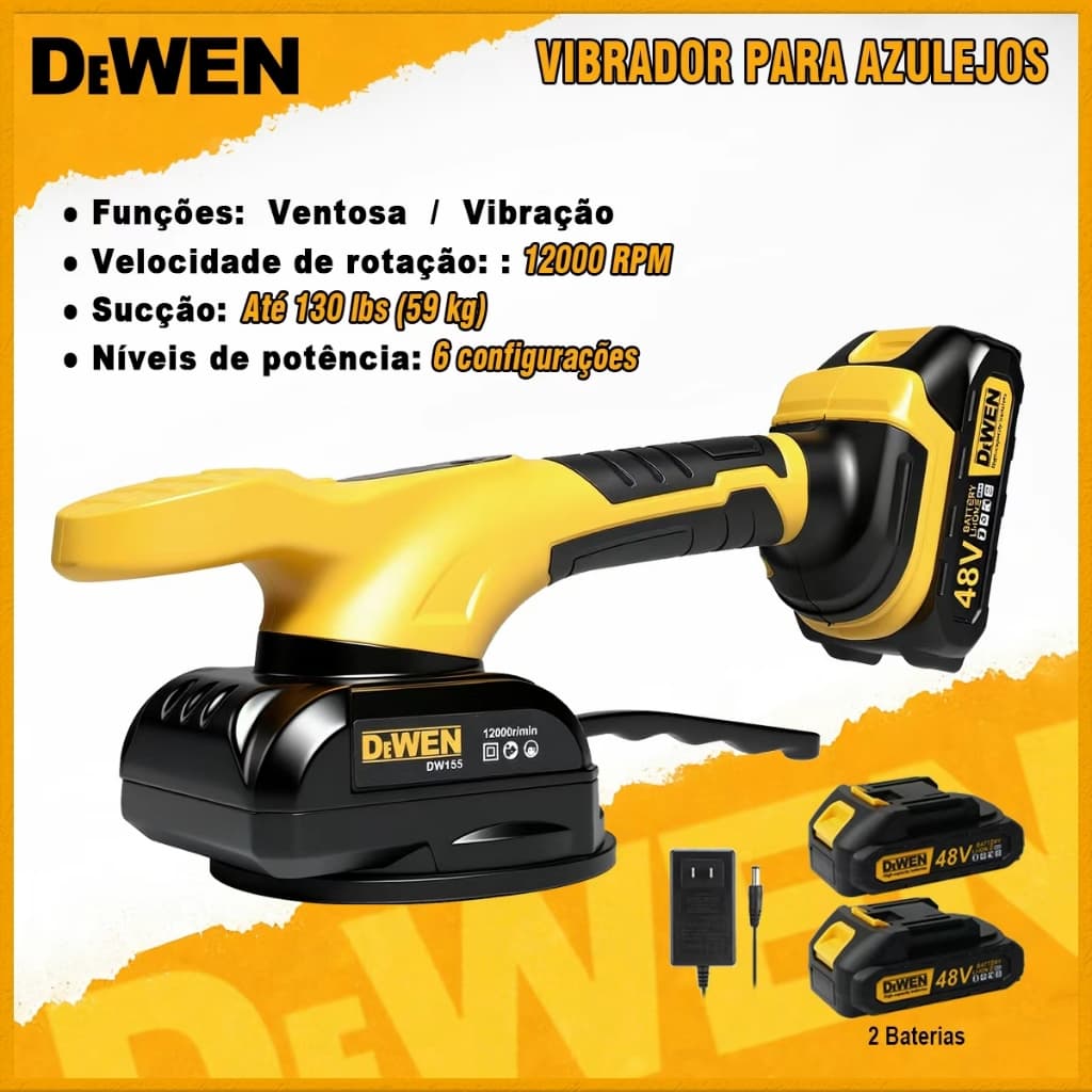 Máquina de ladrilho Assentar Piso sem fio com 2 Baterias 48v nivelamento de parede e piso