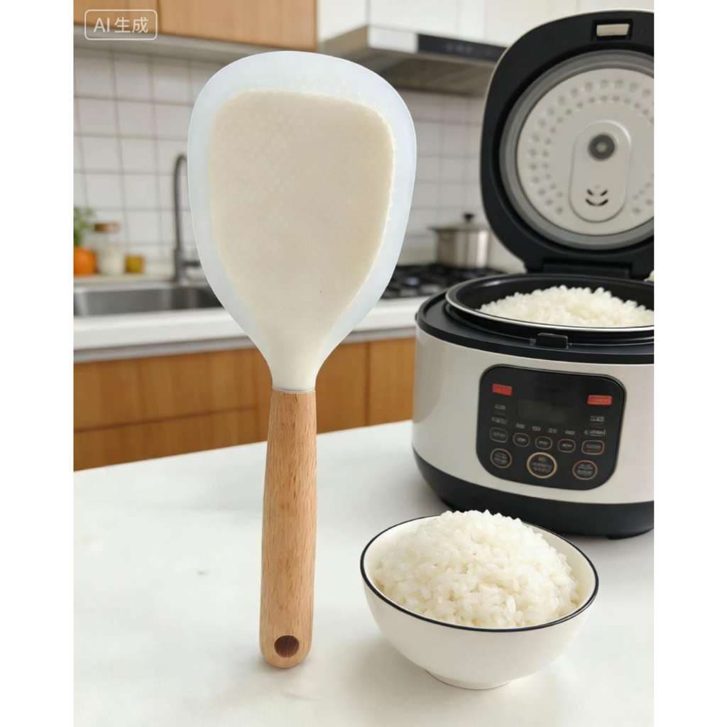 Colher de Sopa de Silicone Premium para Arroz, Mingau, Molho e Óleo, Utensílios de Cozinha