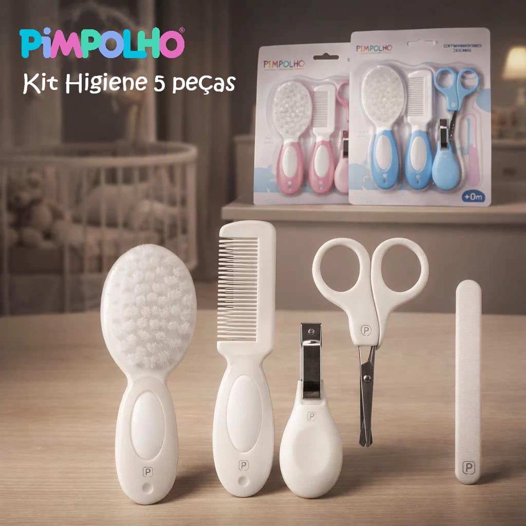 Kit de higiene para bebe 5 peças Pimpolho