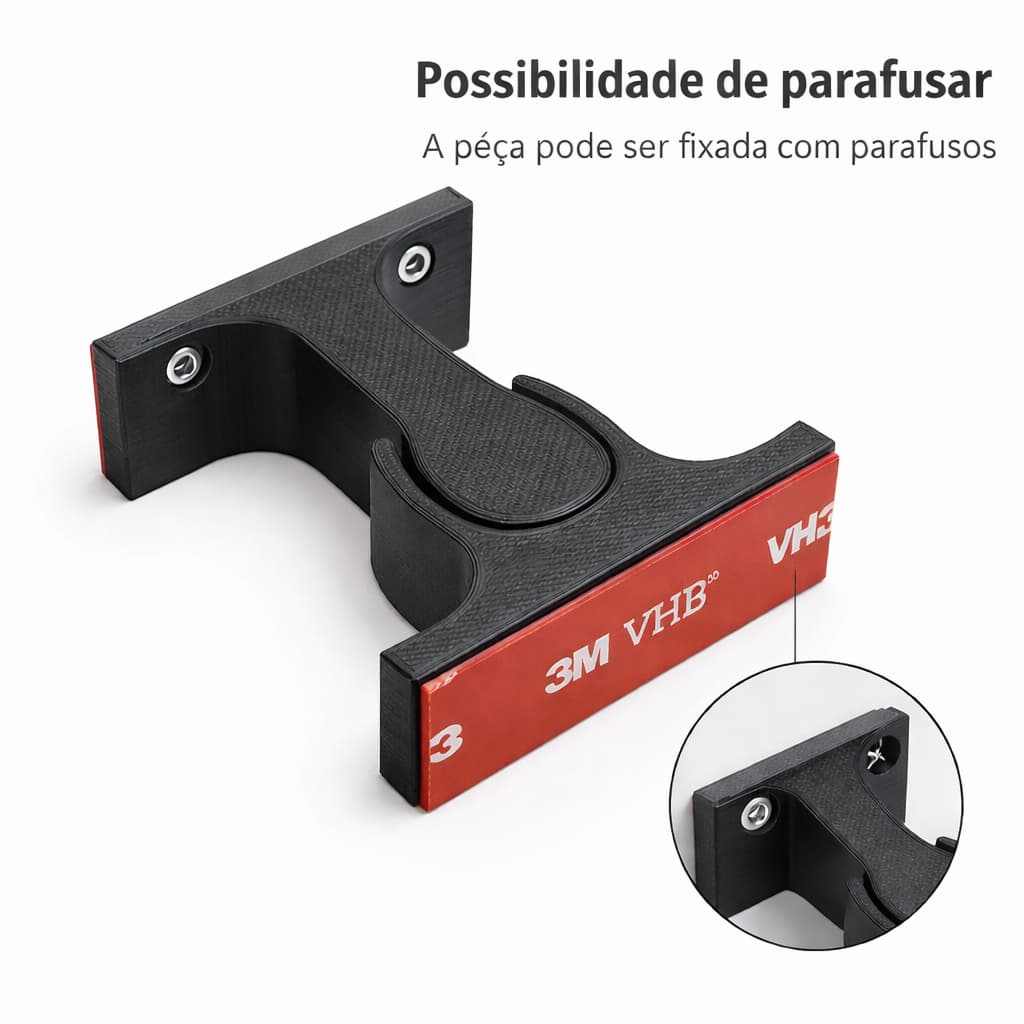 Trava De Porta Prendedor Fixador Com Parafuso Segurança Batetor Plástico Resistente