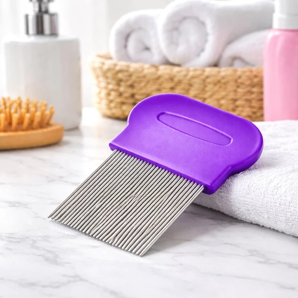 Pente Fino Inox Profissional Remove Pulgas | Piolhos | Lêndeas | Alta Precisão | Adulto e Infantil