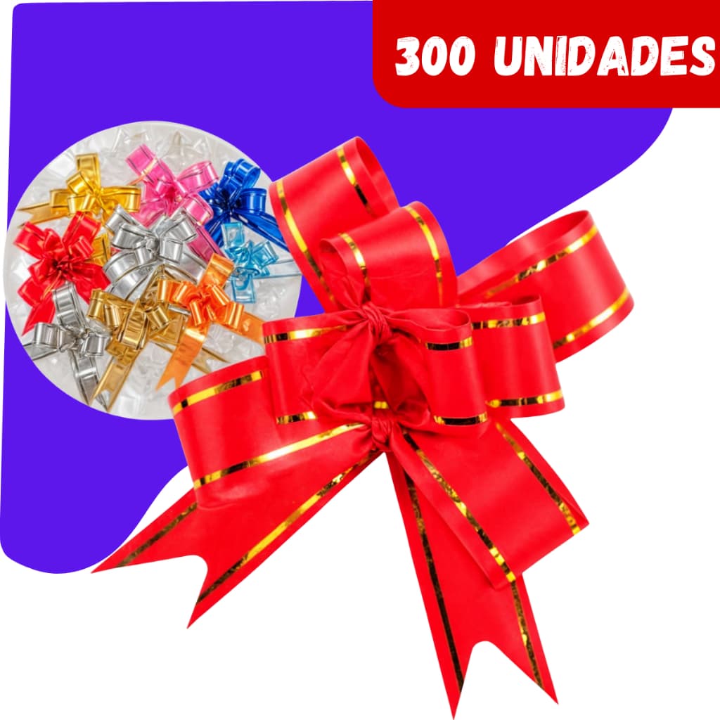 Kit Laços Pronto Fácil Mágico  Fita P/ Presente Cores aleatórias
