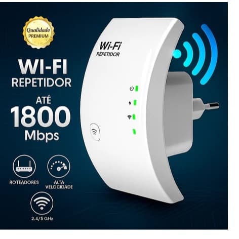 Repetidor de WiFi 1800Mbps Kapbom KAP-X330 | Expansor de Sinal Potente e Longo