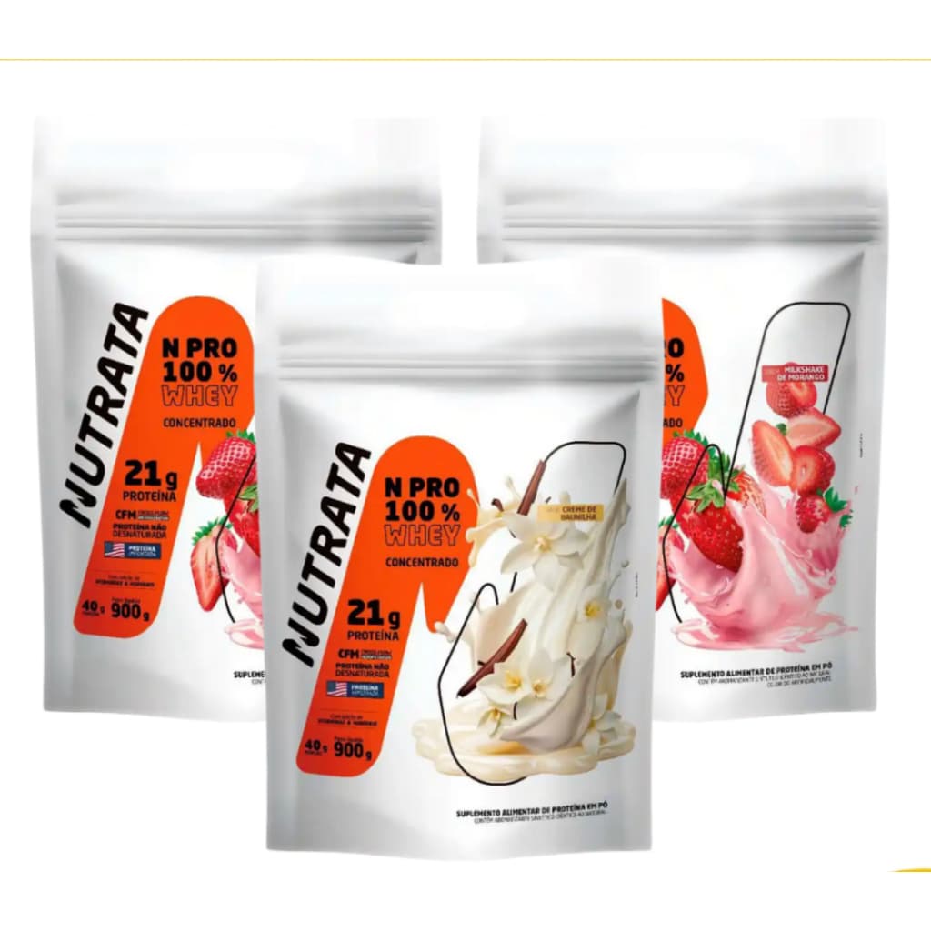 Npro Whey 100% Concentrado Refil 900g Nutrata