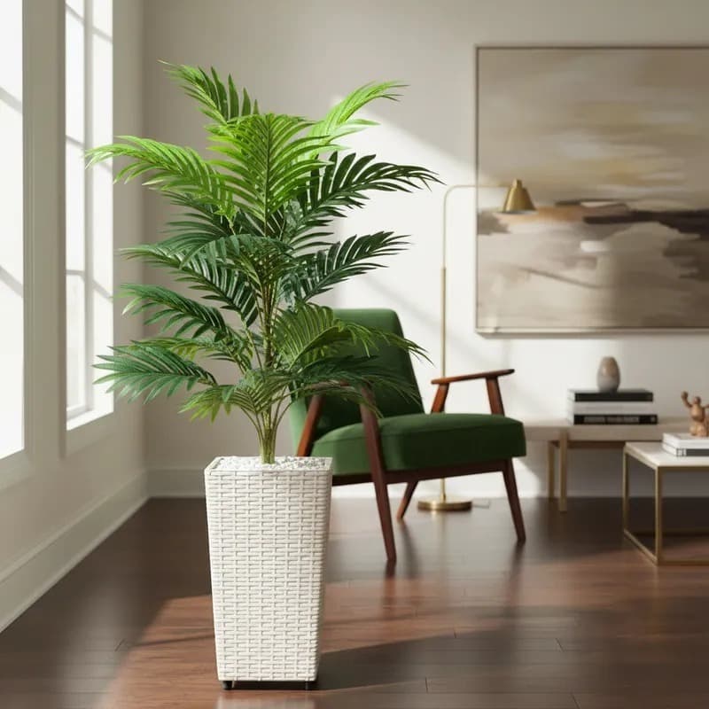 Planta Artificial Palmeira Areca Real Toque com Vaso