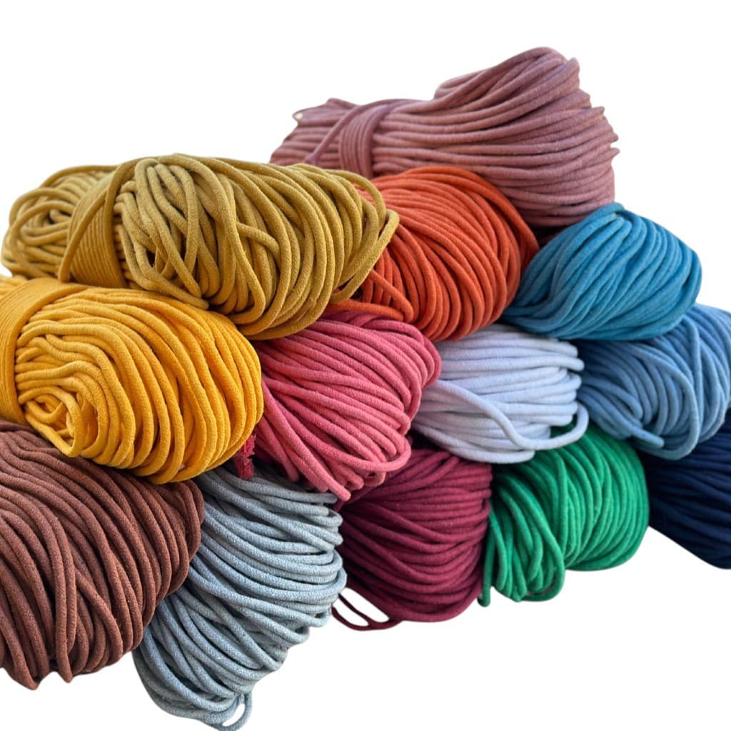 Corda de algodão com alma de 6 ou 8mm ideal para cestaria e outros artesanatos - 1Kg