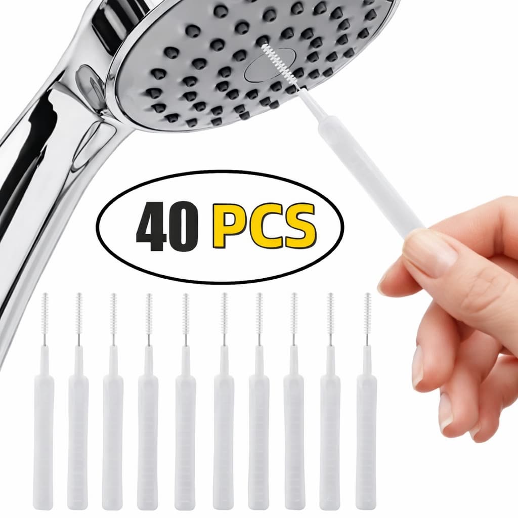 Kit 40 Escova Desentope Chuveiro Mini Limpador Celular Limpeza Multifuncional