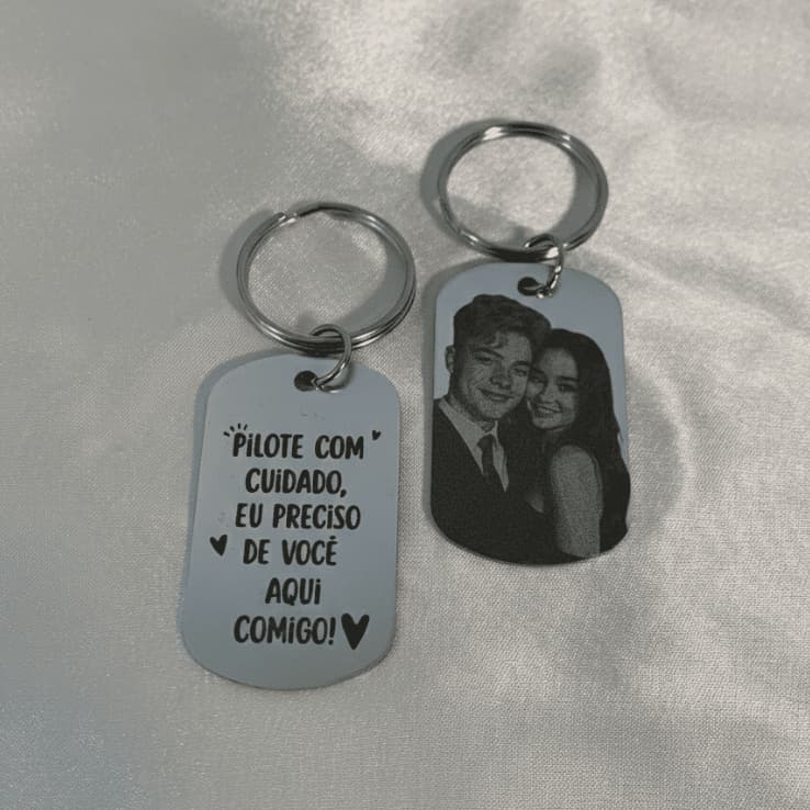 Chaveiro de Metal Personalizado Com Gravação a Laser