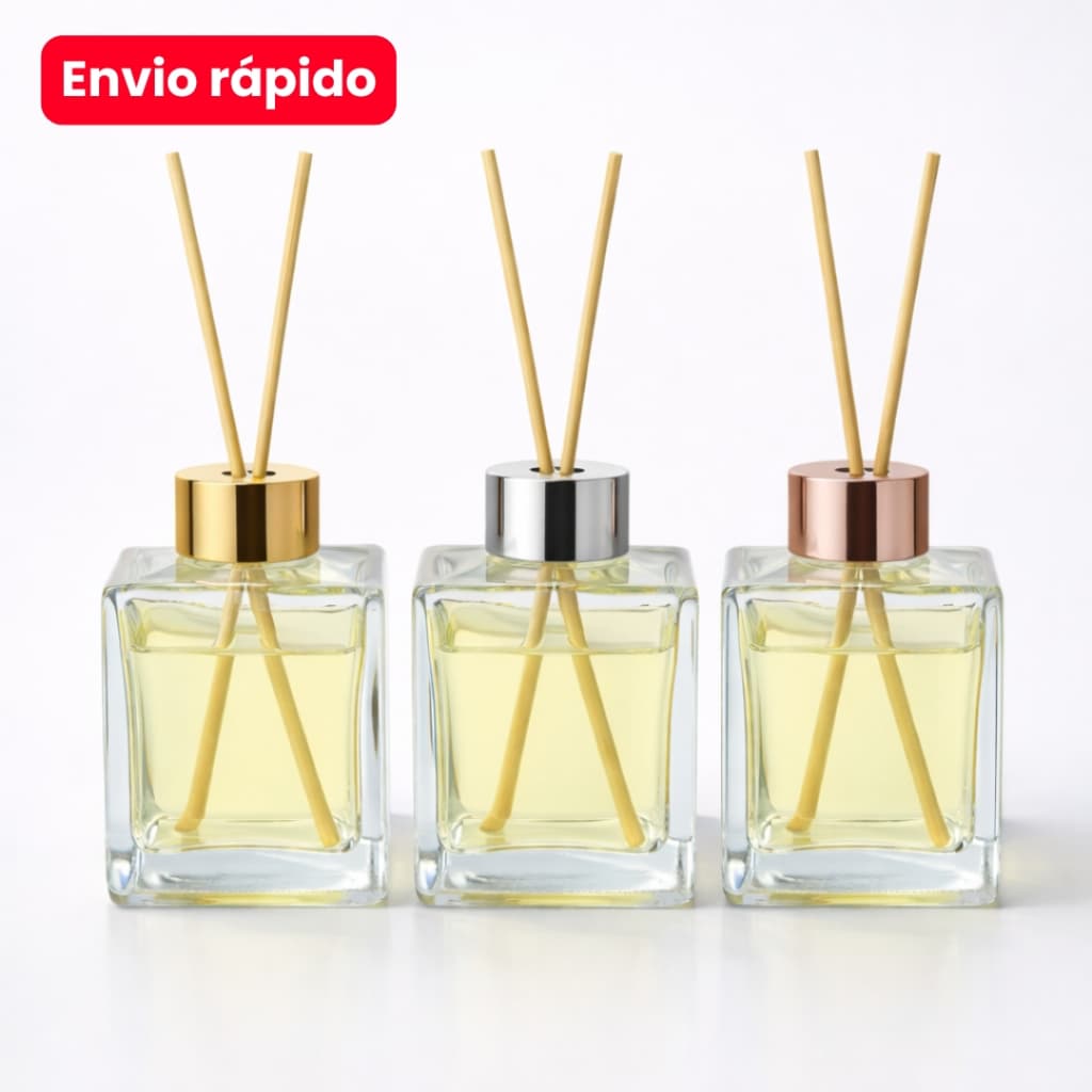 Difusor de Varetas Aromatizador Vidro 200 ml com Tampa Luxo