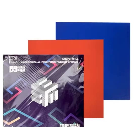 Kit 2 borrachas tênis de mesa profissional aprovada pela ITTF vermelha e preta