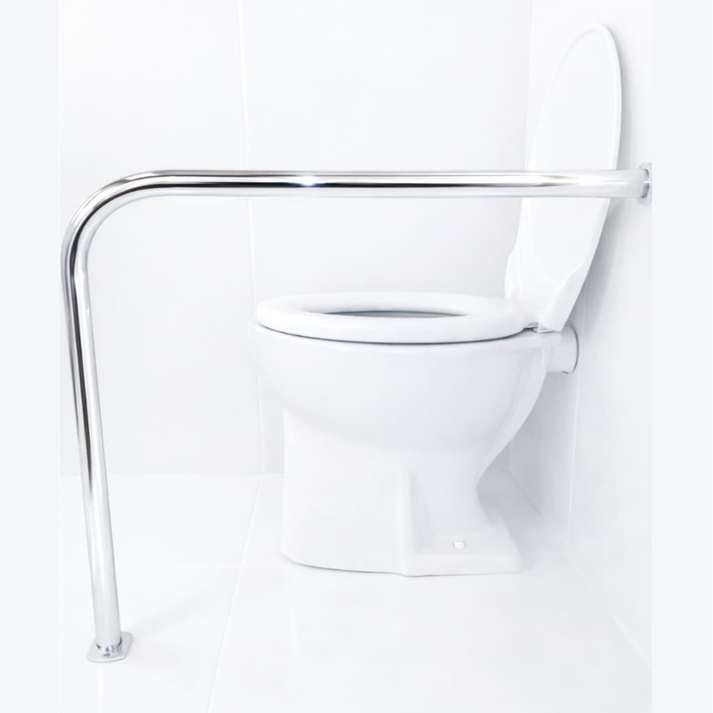 Barra De Apoio Em L 60x70 Para Vaso Sanitário De Alumínio