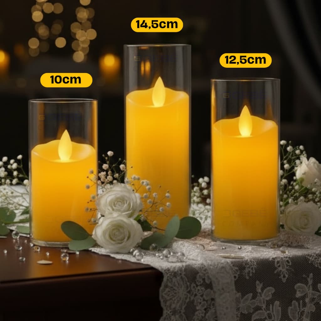 Kit 6 ou 12 Velas LED Decorativa Luxo - Casamento Festas Igreja