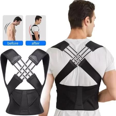 Colete Corretor de Postura Unissex Ajustável - Melhora a Postura e Define a Silhueta