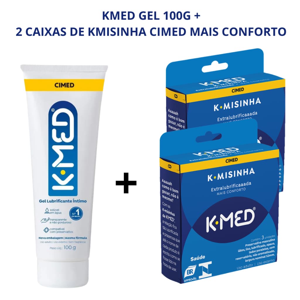 Preservativo Camisinha K-MED C/6 + Gel lubrificante K-med 100g
