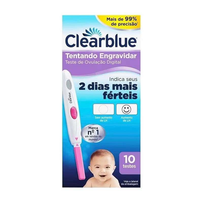 Teste Ovulacao Clear Blue Digital Caixa C/10 unidades