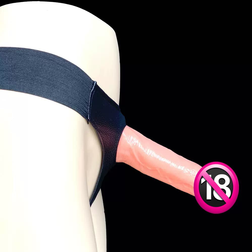 Cinta Peniana Ajustável com Prótese Grande Silicone Macio Uso para Casal