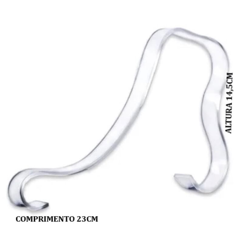 Kit com 4 Unidades - Expositor de sandália médio - Acrílico cristal