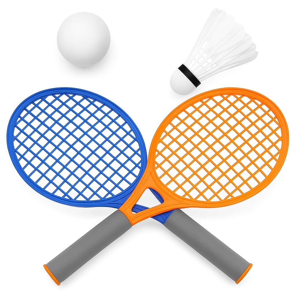 Jogo Raquete Infantil Tênis Brinquedo Peteca Badminton 40cm