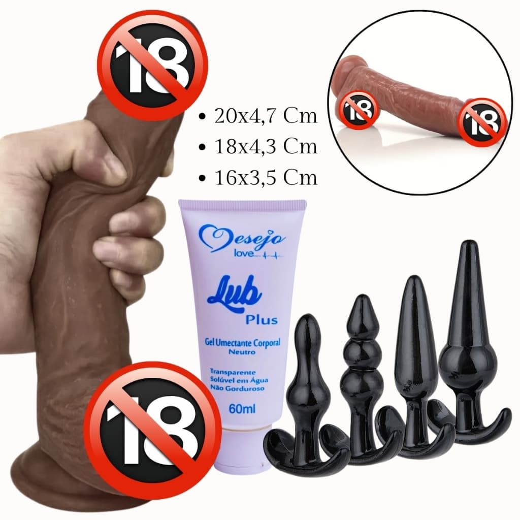 Pênis Realista Plug Anal Silicone Pequeno Médio Grande Consolo Sexshop Macio Pinto de borracha