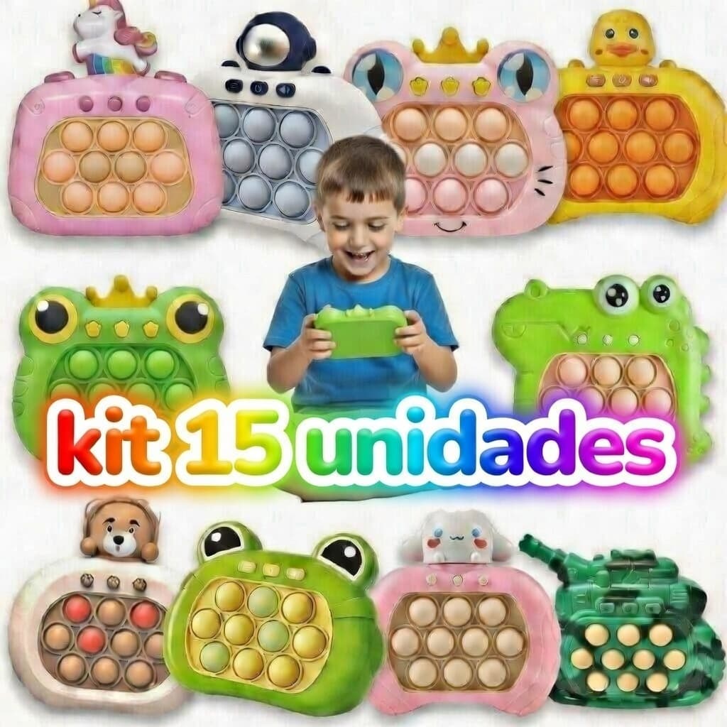 Pop It Eletrônico Mini Game Jogo  Fidget Toy Anti Estresse Jogo Brinquedo Interativo Kit 5/10/15