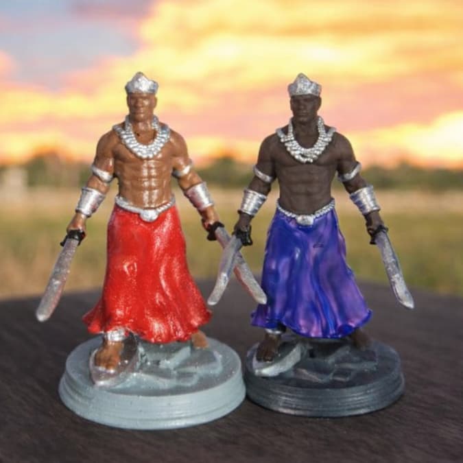 Imagem Ogum em Resina - Impressão 3D